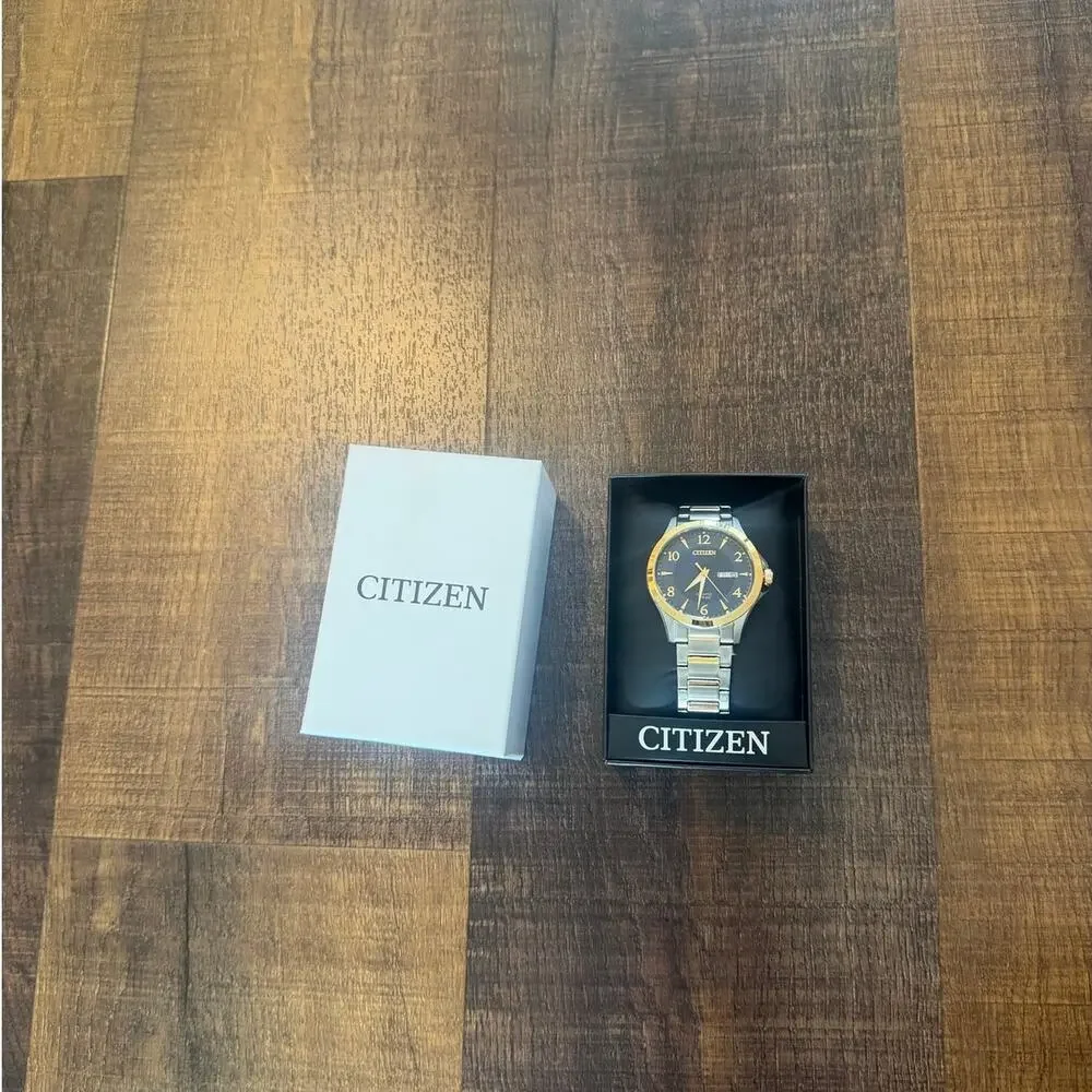 Citizen Men's Quartz Two Tone Black Dial Day Date Watch